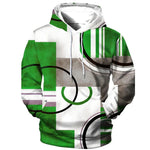 3D Graphic Printed Geometric Pattern Hoodies