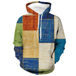 3D Graphic Pattern Plaid Color Blocking Casual Hoodies