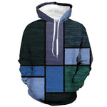 3D Graphic Pattern Plaid Color Blocking Casual Hoodies